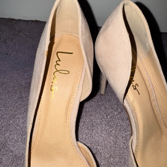 Lulus Pumps - Satsuki Light Nude Suede Pointed-Toe D'Orsay - Picture 6 of 7